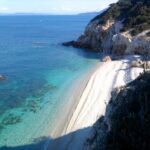 Spiaggia di sabbia bianca all'isola d'Elba