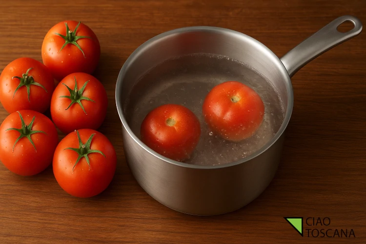 Sbollentare i pomodori Sbollentare i pomodori
