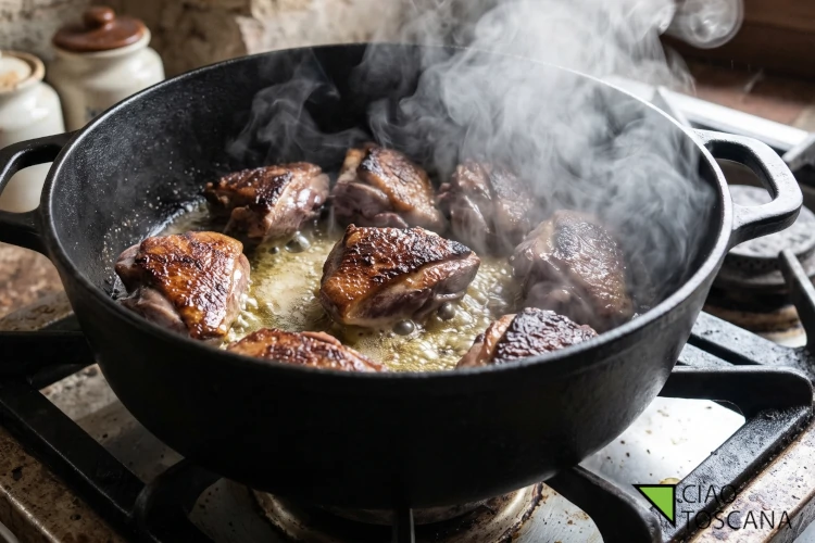 Rosolatura a fiamma viva fondamentale per la reazione di Maillard e il sapore finale Rosolatura a fiamma viva fondamentale per la reazione di Maillard e il sapore finale